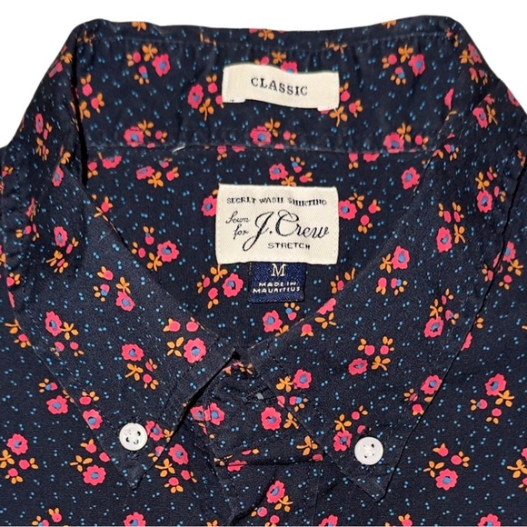 J. Crew Secret Wash Shirting Floral Print - Classic Fit - Picture 2 of 9